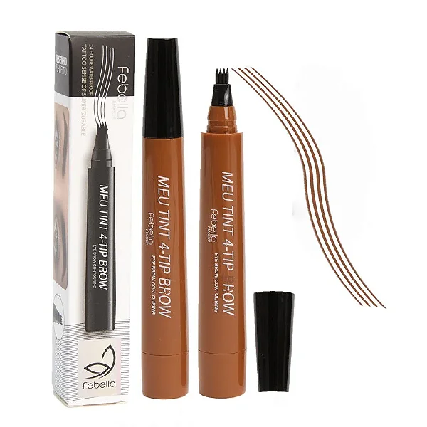 Caneta para Sobrancelhas Fio a Fio Prova D'água - Febella Cor número:Cor 03
