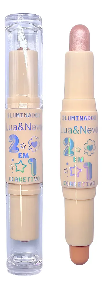Iluminador e Corretivo 2 em 1 - Lua e Neve Cor- 3