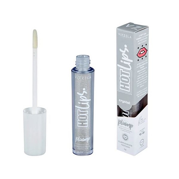 Gloss Efeito Plump Hot Lips Crystal - Vizzela