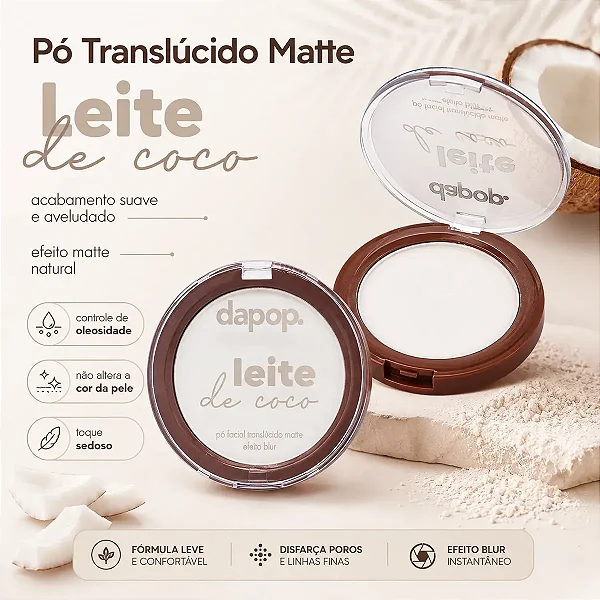 Pó Compacto Leite de Coco - Dapop