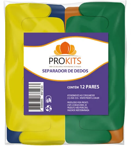Pacote C/12 Pares de Separadores de Dedos - Prokits