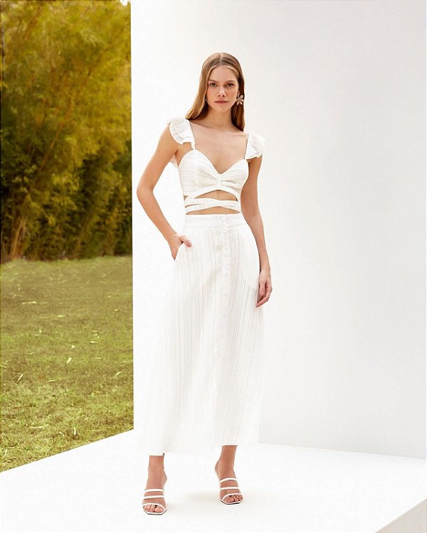 CONJUNTO TOP E SAIA