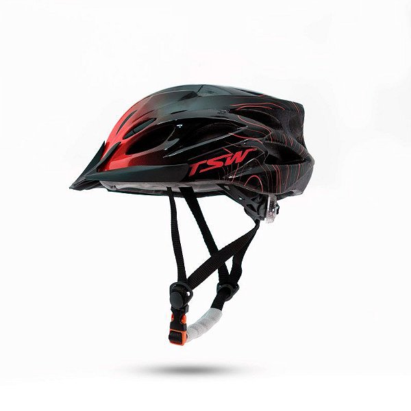 Capacete Tsw Raptor III LED Preto/Vermelho