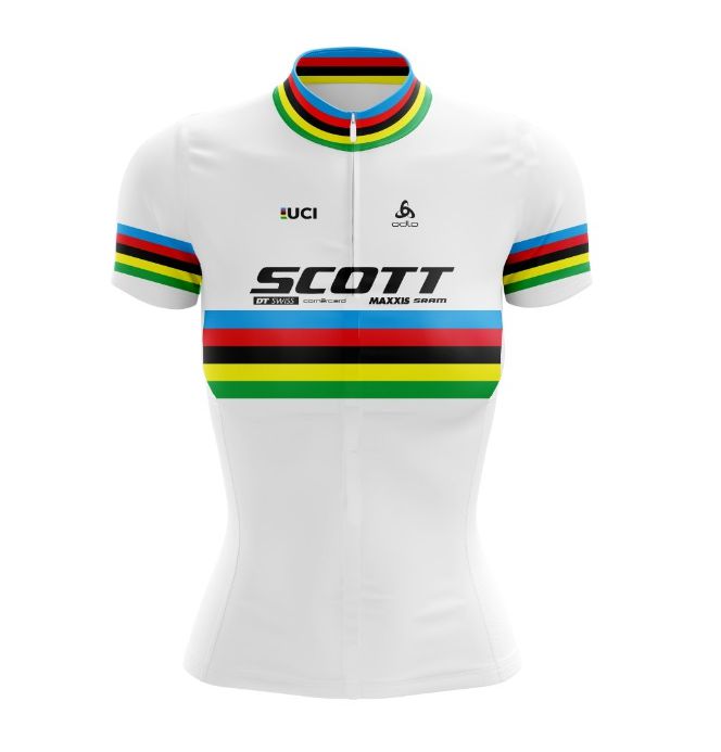 Camisa Ciclismo Scape Scott Curta Feminina Branca