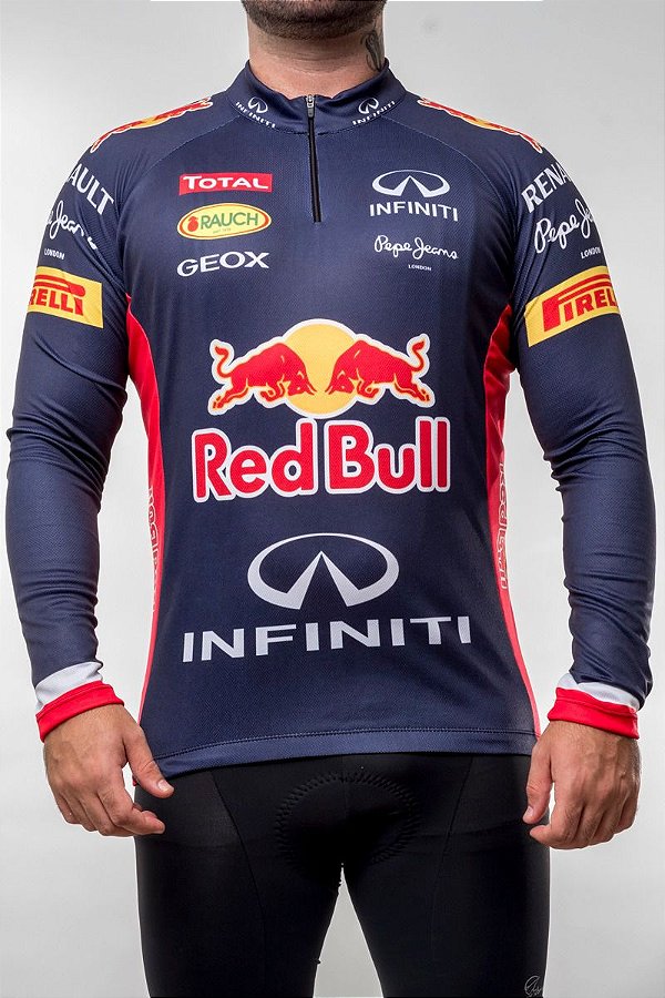 Camisa Ciclismo Scape Manga Longa Red Bull Masculina