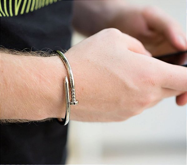 Bracelete Prata Modelo Prego
