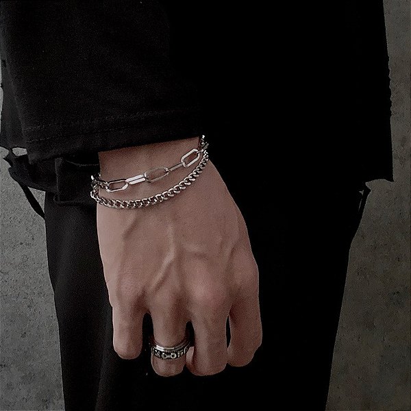 Pulseira Masculina Heavy Aço Inox