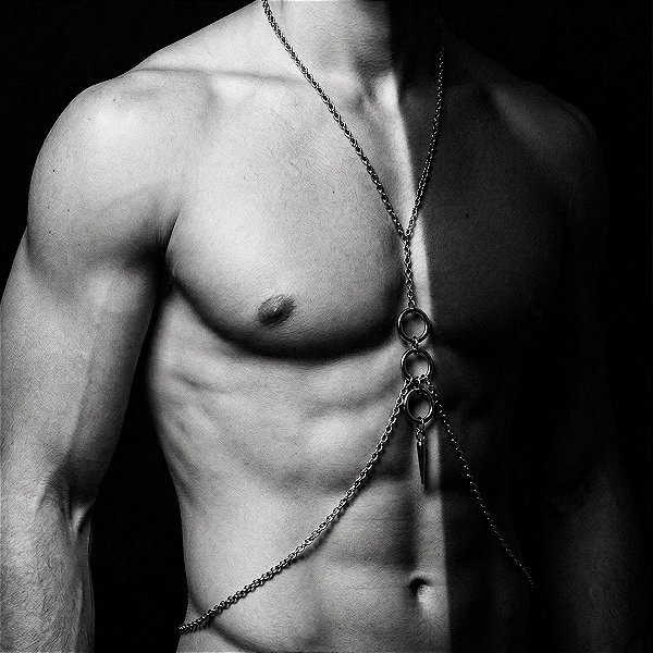Colar de Corpo Masculino Body Chain Circles