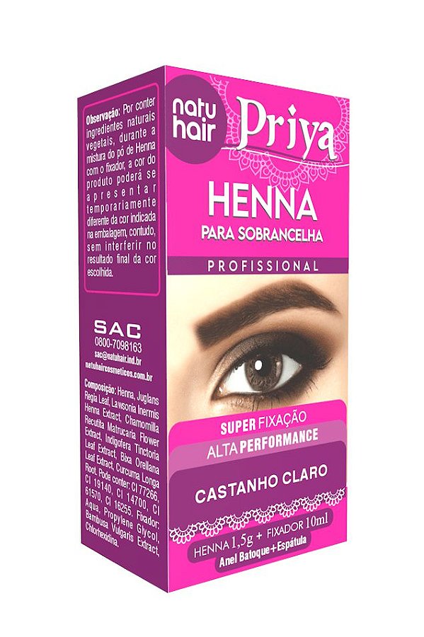 Natuhair Henna Priya - Castanho Claro 11,5g