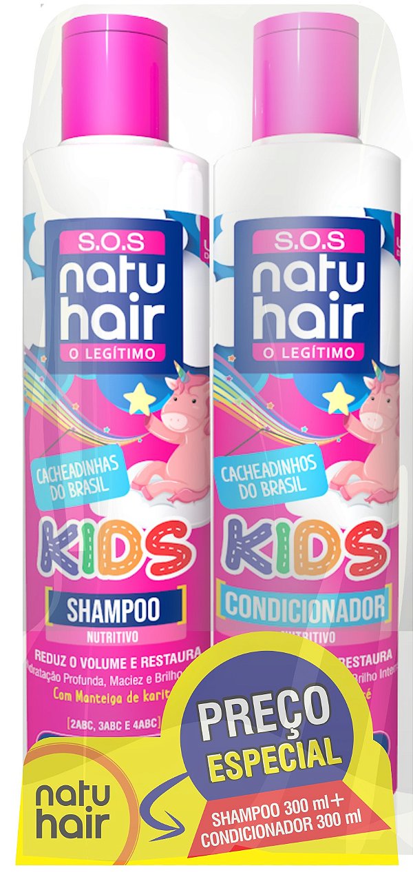 Kit Shampoo e Condicionador Natuhair SOS Kids