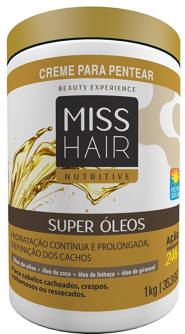 CREME PARA PENTEAR - MISS HAIR - SUPER OLEOS COND 1KG