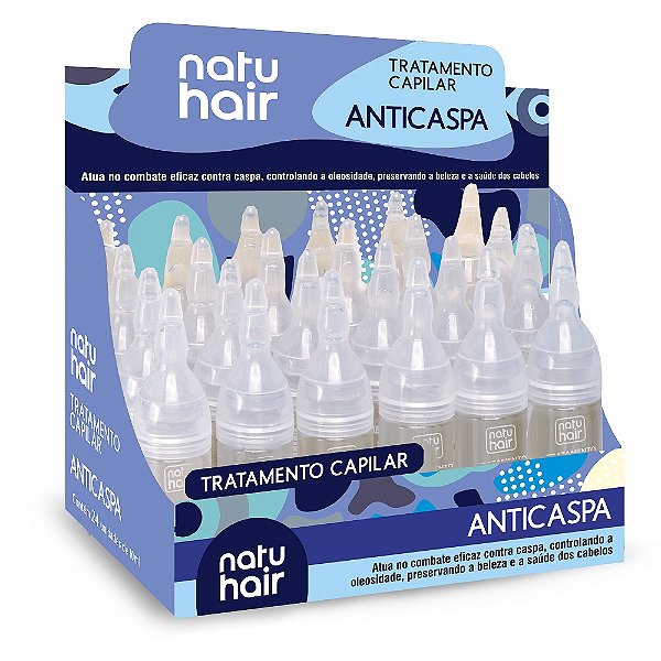 Kit 12 Ampolas de Tratamento Capilar Anticaspa Natuhair 10ml - CONTÉM 12 UNIDADES