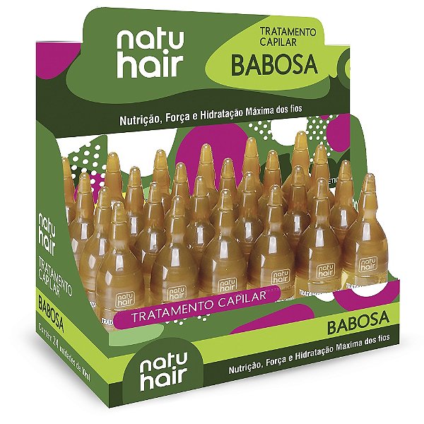 Kit 12 Ampolas de Tratamento Capilar Babosa Natuhair 10ml - CONTÉM 12 UNIDADES