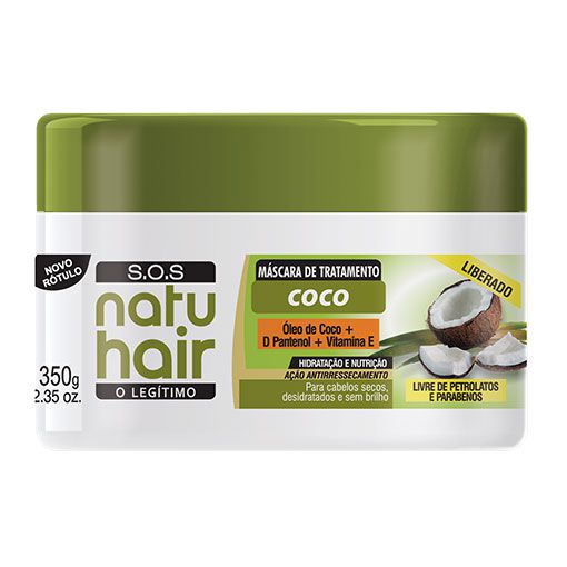 Máscara de Tratamento Coco S.O.S NatuHair 350g