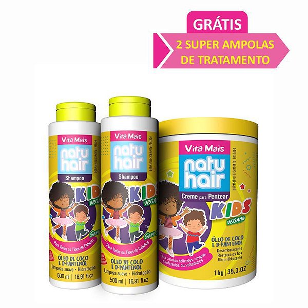 Kit Kids Vegano Vita Mais NatuHair