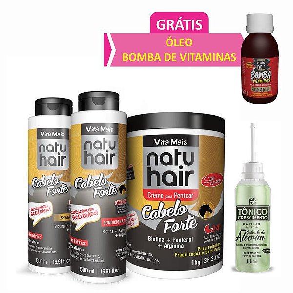 Kit Cabelo Forte Vita Mais Natuhair.