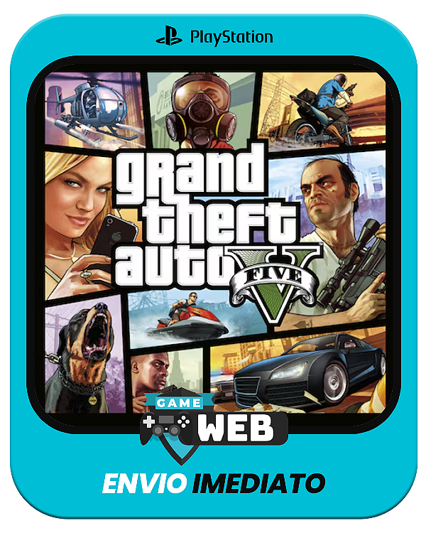 Grand Theft Auto V - PS4 - GTA 5 - Edição Padrão - Mídia Digital