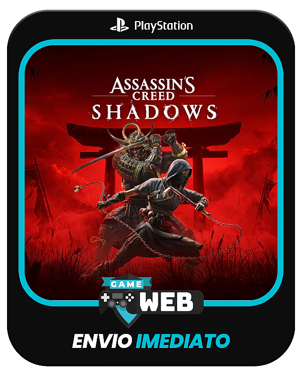 Assassins Creed Shadows - PS5 - Edição Padrão - Mídia Digital