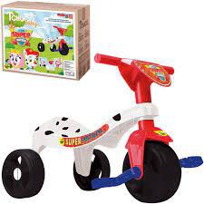 Triciclo infantil tchuco super patrol 57x43x41cm na caixa - SAMBA TOYS