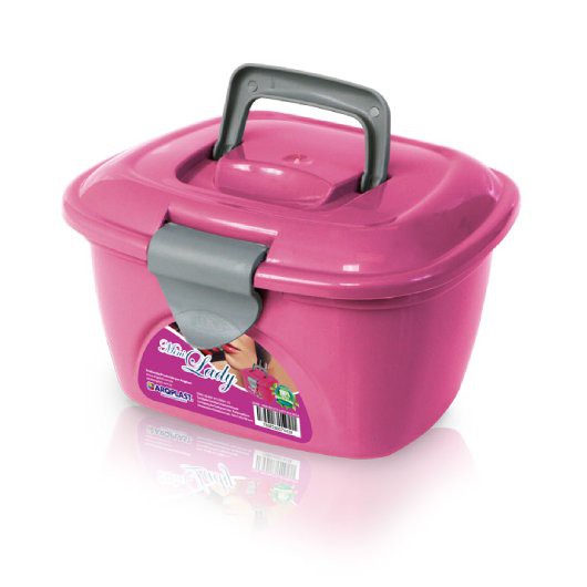 Mini maleta lady box rosa Arqplast