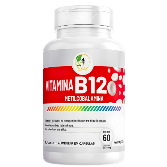 Vitamina B12 Metilcobalamina Fits Life - 60 Cápsulas