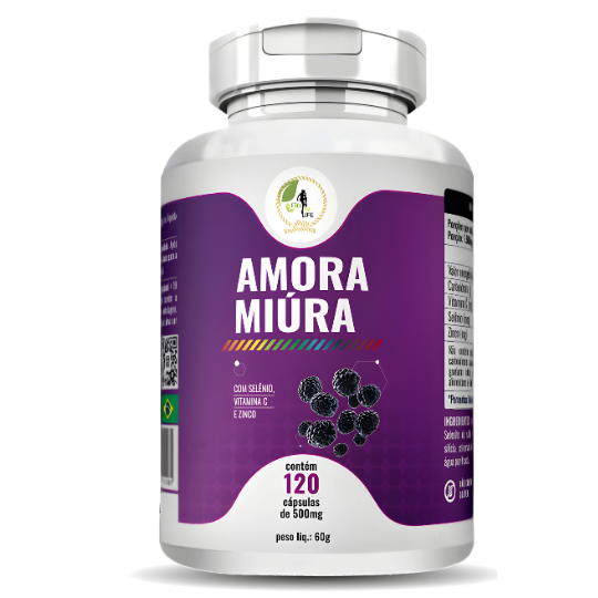 Amora Miura Vit. C Selênio e Zinco 120 Cápsulas - Fits Life