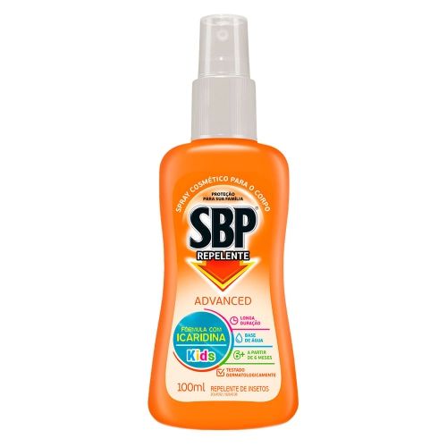 Repelente Para Corpo Sbp Advanced Kids Spray 100Ml
