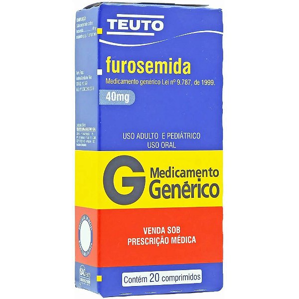 Furosemida 40mg Teuto com 20 comprimidos