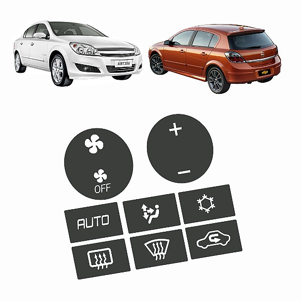 Adesivos para os Botões Do Ar Condicionado do Vectra 2007 A 2012, Vectra GT e Zafira