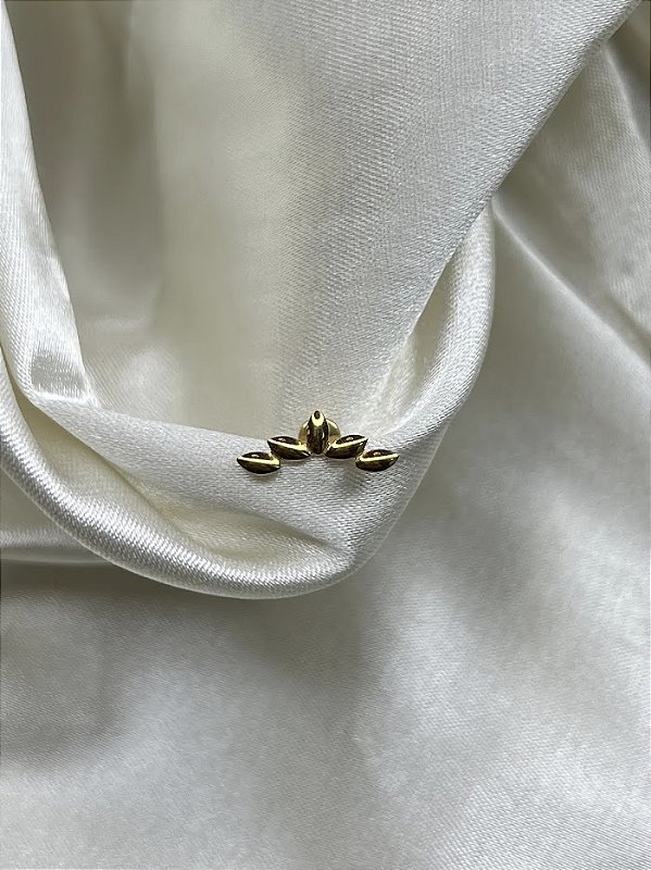 Labret cluster navete  Gold titânio