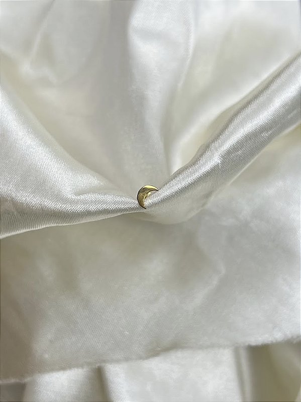 Lua com zircônia ouro amarelo- 18k rosca 0.90