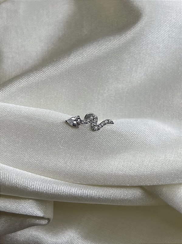 Piercing Cobra zircônia-Titânio