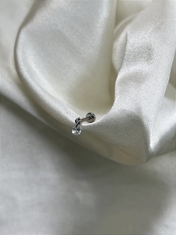 Labret pingente zircônia-Titânio