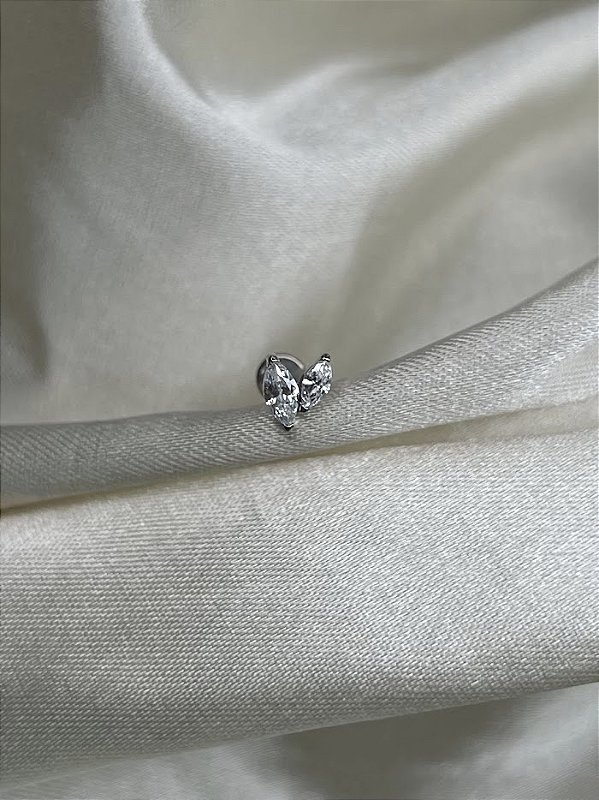 Piercing mini ramo zircônia - Titânio