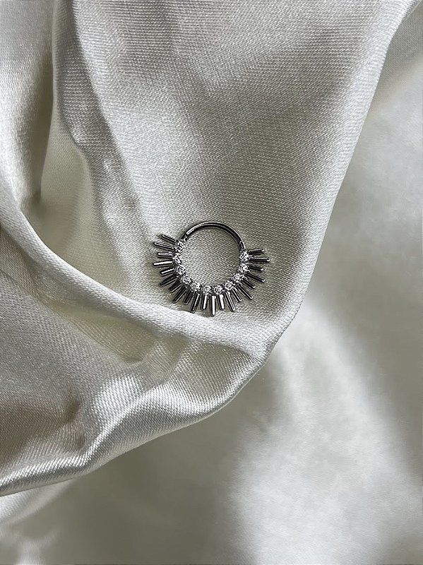 Argola duplo frontal -Titânio