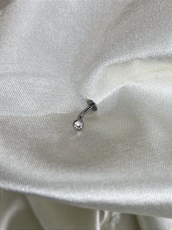 Barbel curvo mini zircônia 3mm -Titânio