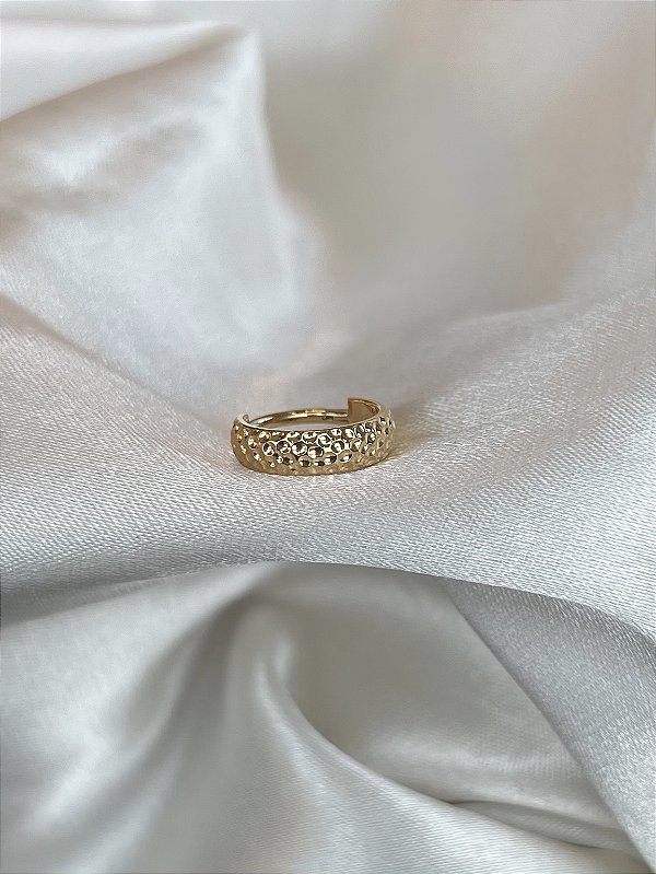 Argola Segmento Talhado GOLD 10mm