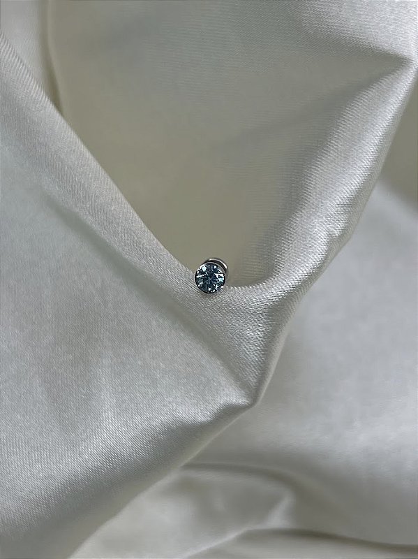 Labret zircônia azul- Titânio
