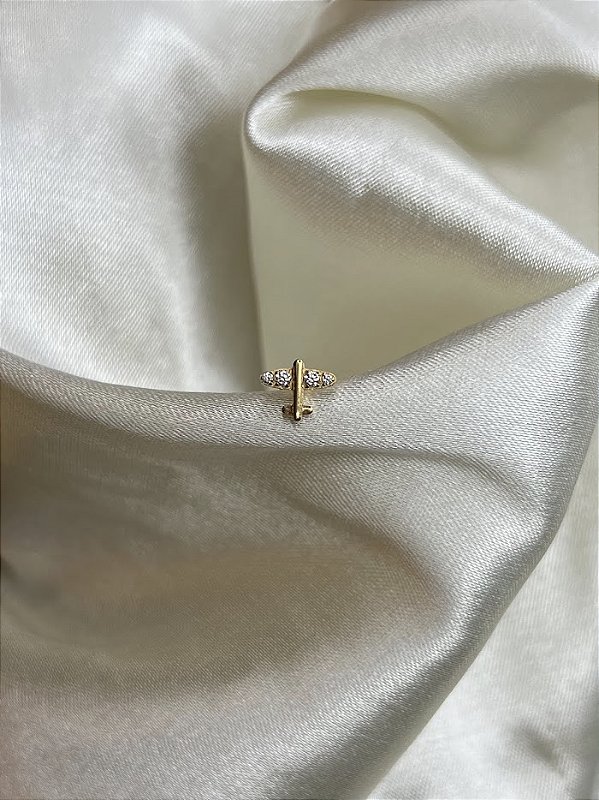 Piercing avião -PVD Gold -Titânio