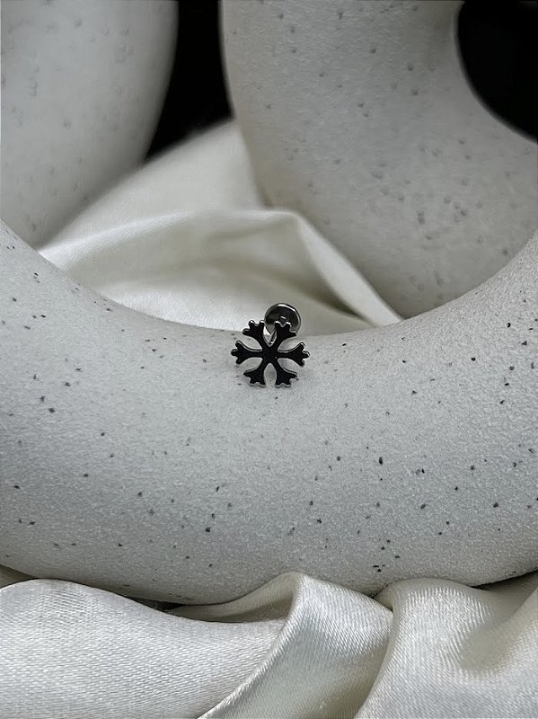 Labret Floco de Neve - Titânio