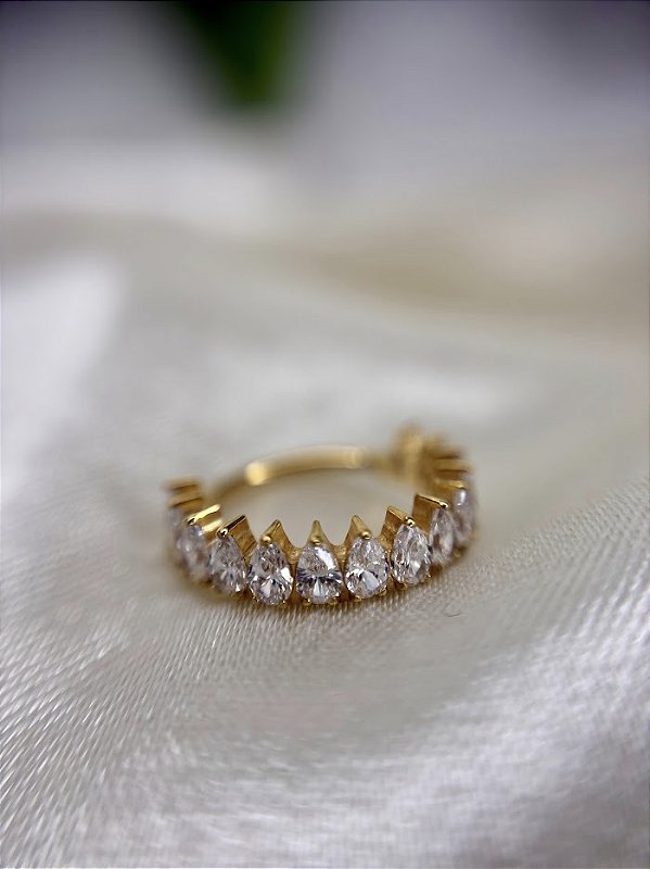 Argola navete -Titânio Gold