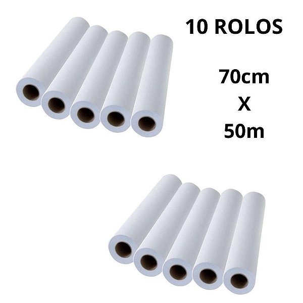 Kit 10 Lençol Descartável Papel Hospitalar Maca 70x50 com 10 Rolos
