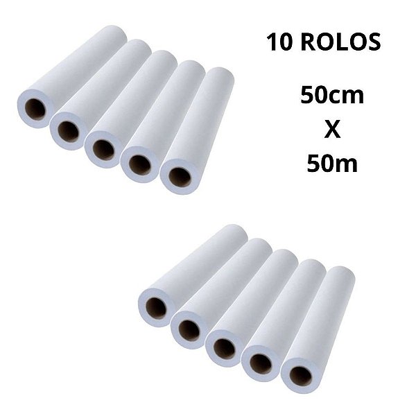 Lençol Descartável Papel Hospitalar Maca 50x50 10 Rolos