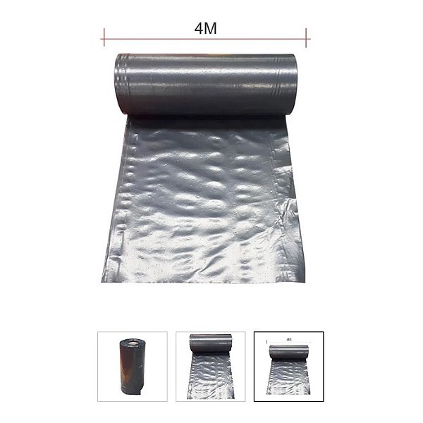 Bobina Lona Plástica Preta 4x50 5kg Construção Pintura Obra