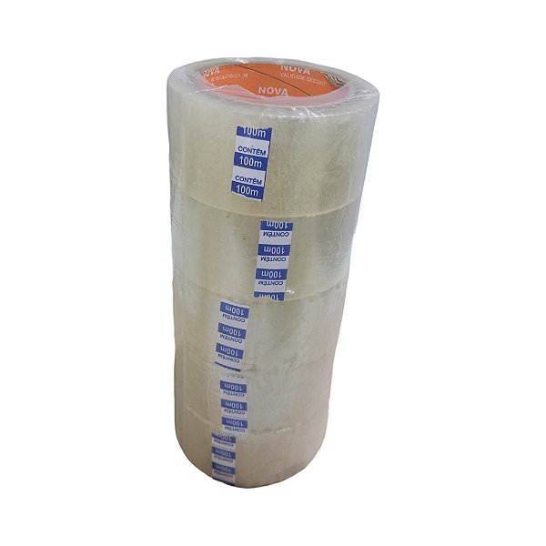 Kit 10 Fita Adesiva larga 45 x100 alta aderência e resistência otima para fechar caixas e pacotes