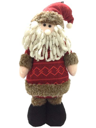 Papai Noel Pelúcia Premium Vermelho e Verde 42cm - Master Christmas