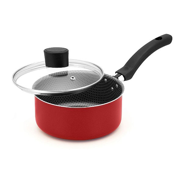 Panela Enjoy Antiaderente Premium com Tampa Vidro 18cm - Alegrete