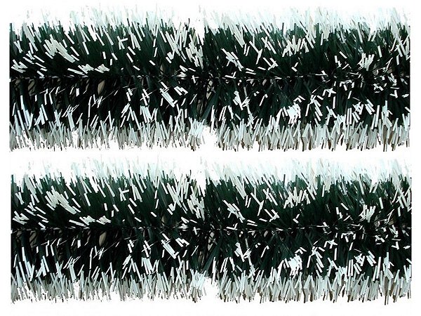 Jogo Festão PVC Verde Nevado 9cmx2m 2 Peças Total 4 Metros - Magizi