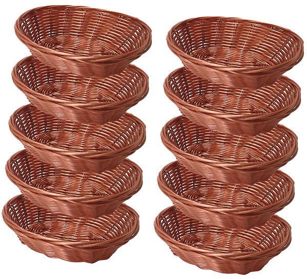Kit Cesta Oval Fibra Sintética Pequena 17cm 10 Unidades - Yazi