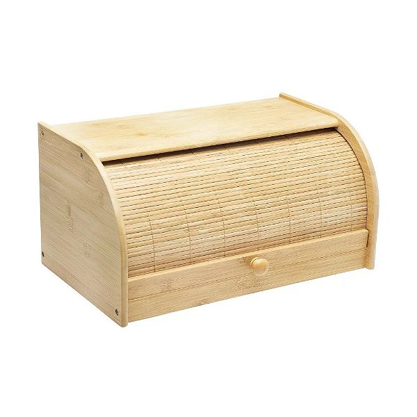 Porta Pães com Tampa Retrátil Eco Bambu Ecokitchen Premium